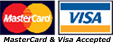 Mastercard and visa accepted